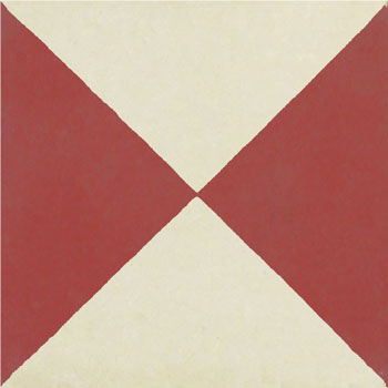Mosaic House Moroccan tile Mariposa C10-44 Brick Red,   Linen, cream, green   solid cement, encaustic, field, pattern, simple, geometric, classic 